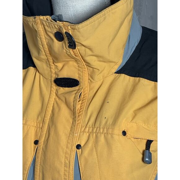 The North Face Womens Hyvent Jacket Ski Shell Yellow Size 10 Vintage Belted - Picture 4 of 8